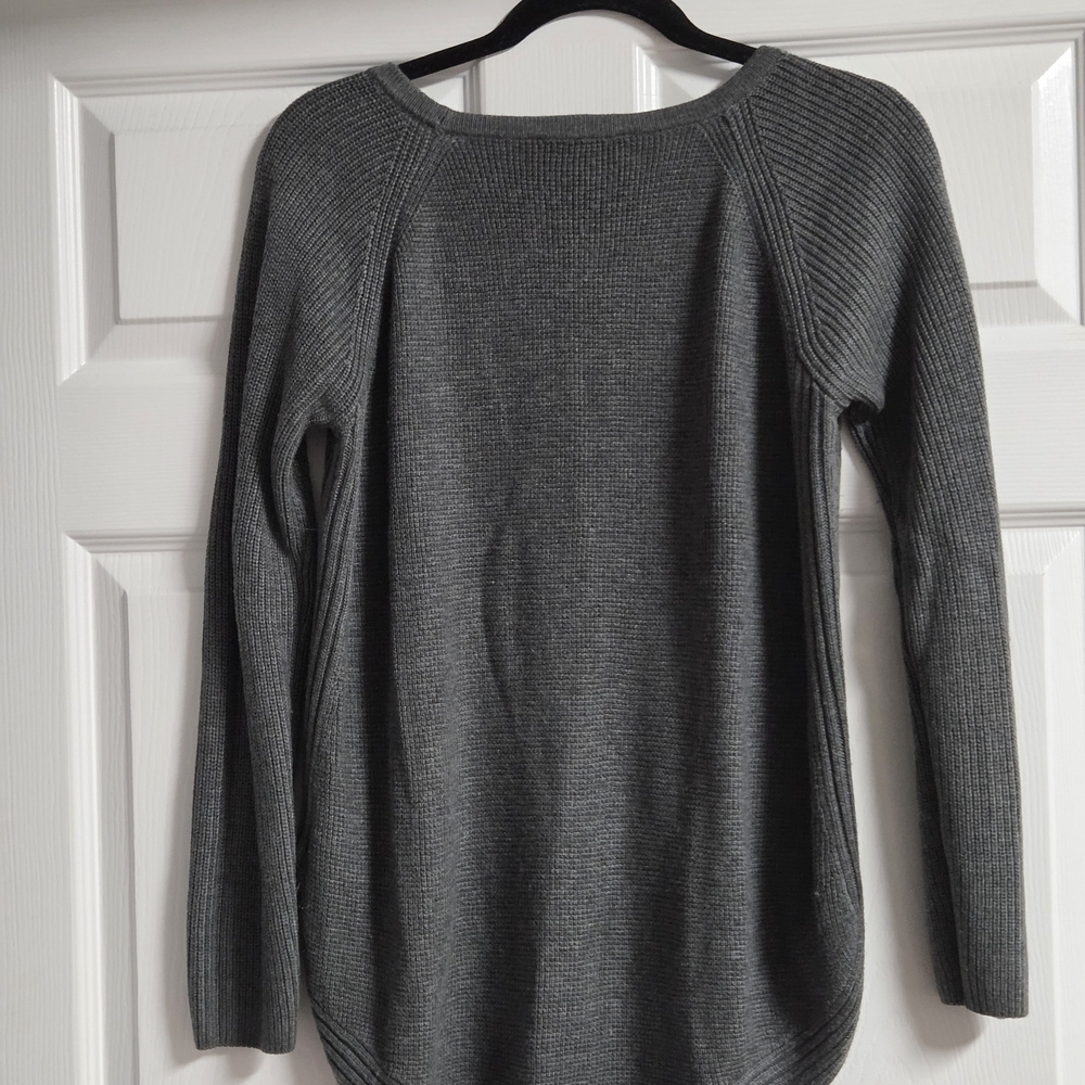 INC International Concepts Charcoal Knit Sweater With Side Zippers Size M - Picture 4 of 7
